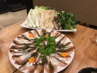 ハタハタのしゃぶしゃぶ